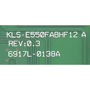 LED DRIVER PARA TV LG / NUMERO DE PARTE 6917L-0138A / KLS-E550FABHF12 A / PANEL LD550EUD(UF)(B1) / MODELO 55WS50BS-BL.AUSJLH	